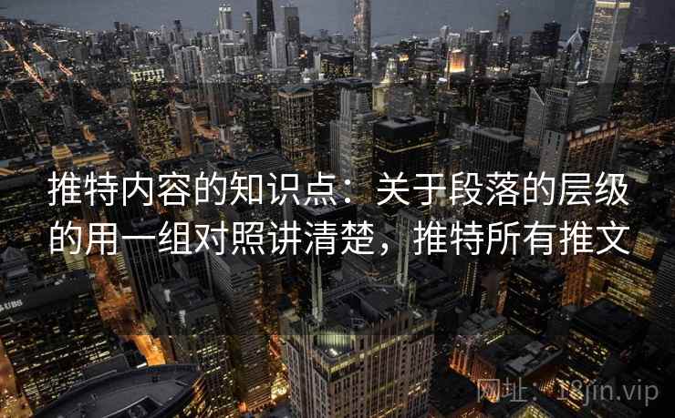 推特内容的知识点：关于段落的层级的用一组对照讲清楚，推特所有推文